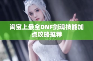 淘宝上最全DNF剑魂技能加点攻略推荐