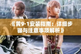 《黄9·1安装指南：详细步骤与注意事项解析》