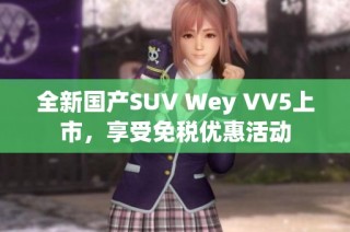 全新国产SUV Wey VV5上市，享受免税优惠活动