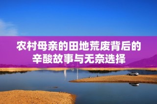 农村母亲的田地荒废背后的辛酸故事与无奈选择