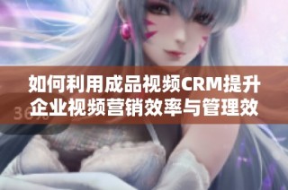 如何利用成品视频CRM提升企业视频营销效率与管理效果