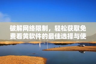 破解网络限制，轻松获取免费看黄软件的最佳选择与使用指南