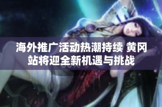 海外推广活动热潮持续 黄冈站将迎全新机遇与挑战