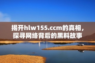揭开hlw155.ccm的真相，探寻网络背后的黑料故事