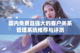 国内免费且强大的客户关系管理系统推荐与评测