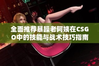 全面推荐暴躁老阿姨在CSGO中的技能与战术技巧指南