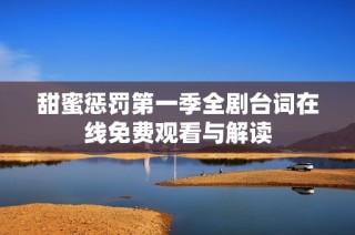 甜蜜惩罚第一季全剧台词在线免费观看与解读