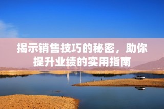 揭示销售技巧的秘密，助你提升业绩的实用指南