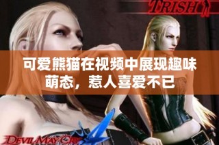 可爱熊猫在视频中展现趣味萌态，惹人喜爱不已