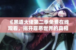 《黑道大佬第二季免费在线观看，揭开罪恶世界的真相与挑战》