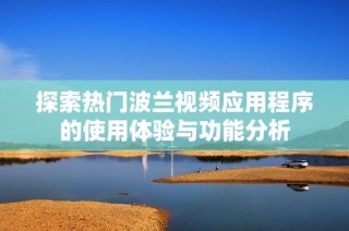 探索热门波兰视频应用程序的使用体验与功能分析