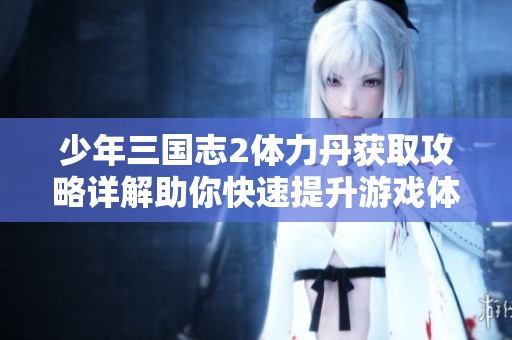 少年三国志2体力丹获取攻略详解助你快速提升游戏体验的方法与技巧
