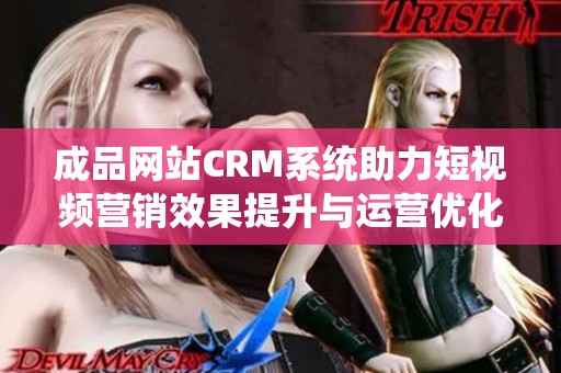 成品网站CRM系统助力短视频营销效果提升与运营优化