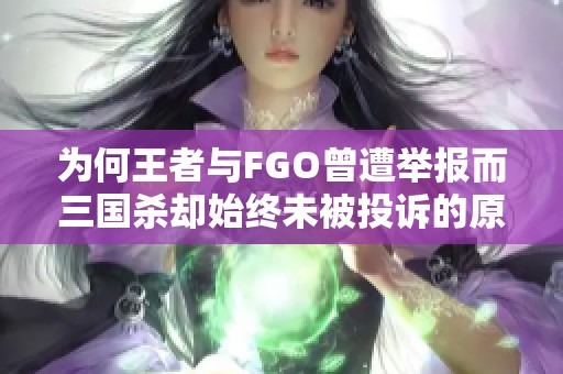 为何王者与FGO曾遭举报而三国杀却始终未被投诉的原因分析