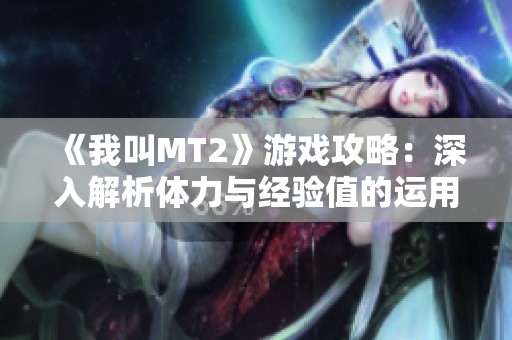 《我叫MT2》游戏攻略：深入解析体力与经验值的运用与提升技巧