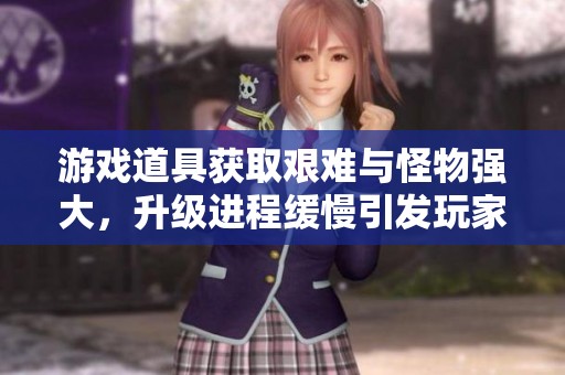 游戏道具获取艰难与怪物强大，升级进程缓慢引发玩家困惑