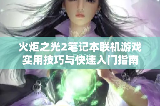 火炬之光2笔记本联机游戏实用技巧与快速入门指南