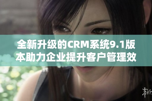 全新升级的CRM系统9.1版本助力企业提升客户管理效率