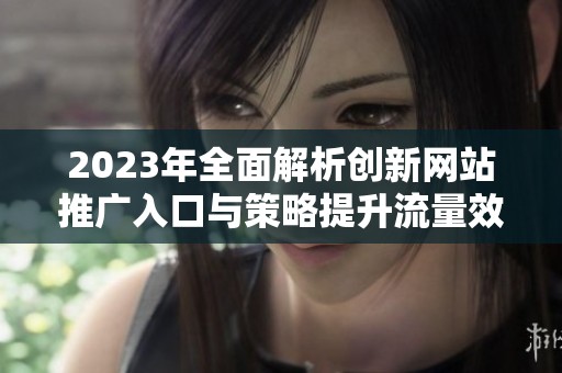 2023年全面解析创新网站推广入口与策略提升流量效果