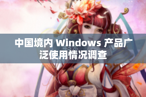 中国境内 Windows 产品广泛使用情况调查