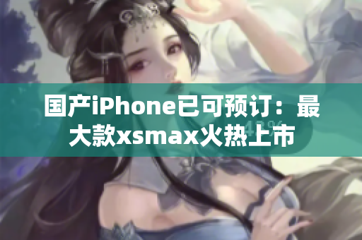 国产iPhone已可预订：最大款xsmax火热上市