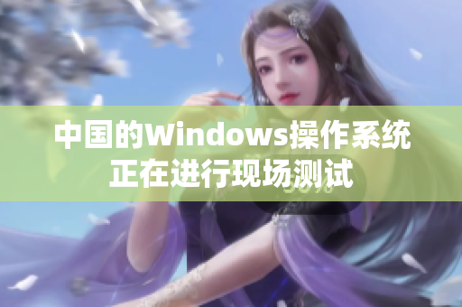 中国的Windows操作系统正在进行现场测试