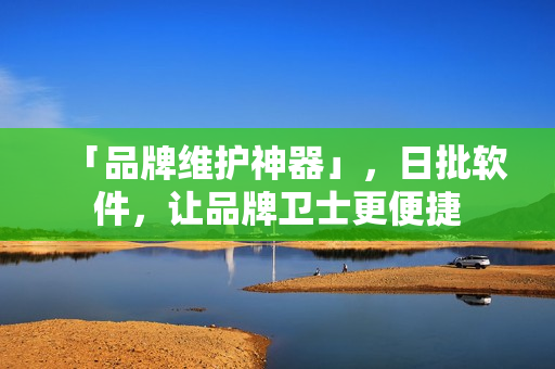 「品牌维护神器」，日批软件，让品牌卫士更便捷