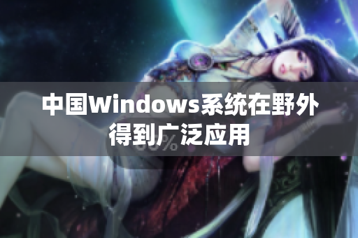 中国Windows系统在野外得到广泛应用