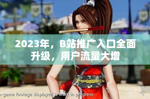 2023年，B站推广入口全面升级，用户流量大增