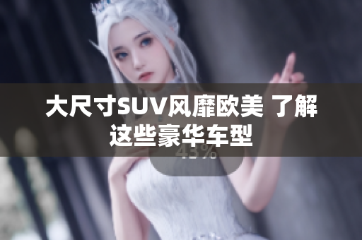 大尺寸SUV风靡欧美 了解这些豪华车型