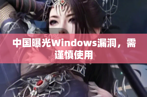 中国曝光Windows漏洞，需谨慎使用