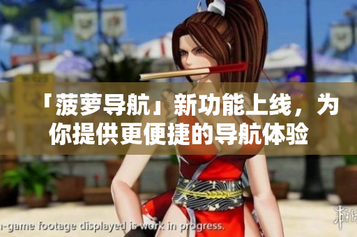 「菠萝导航」新功能上线，为你提供更便捷的导航体验